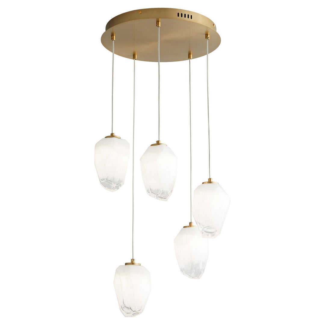 Oxygen Vivo 3-810-40 Chandelier Light - Aged Brass