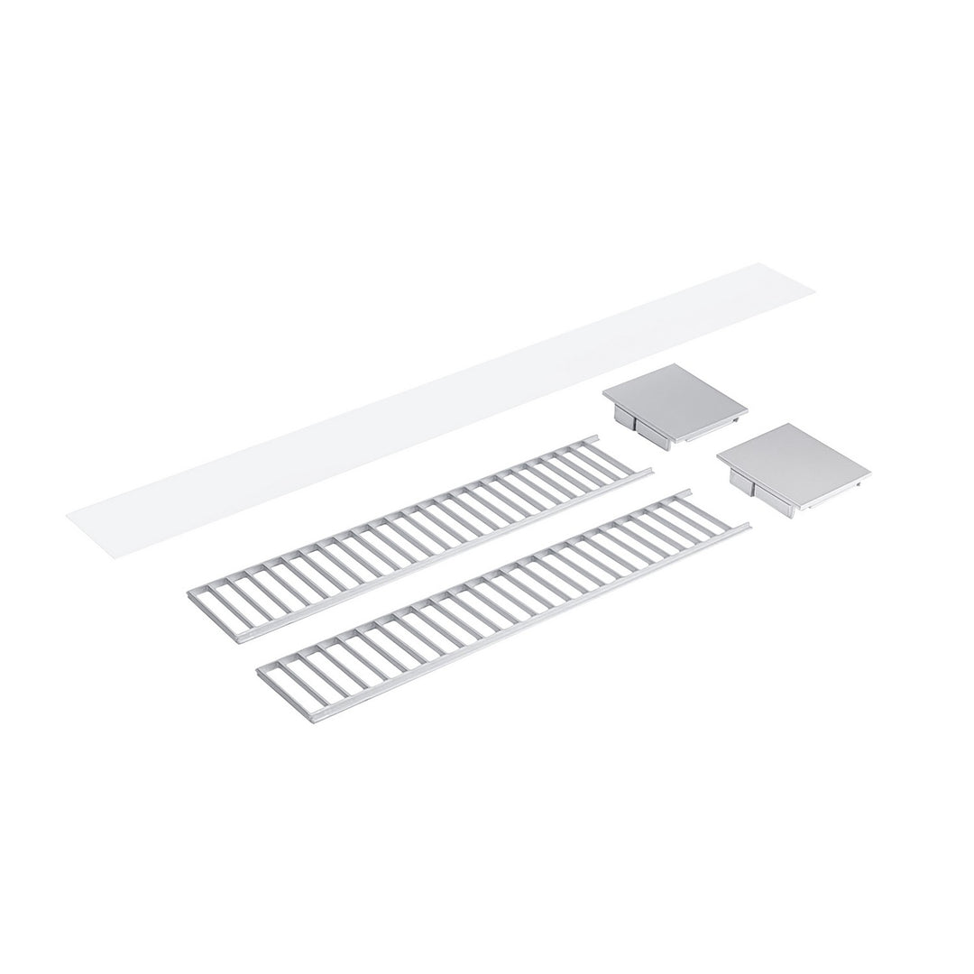 Nora NLUD-2LOUVAA Pendant Light - Aluminum / Aluminum End Caps