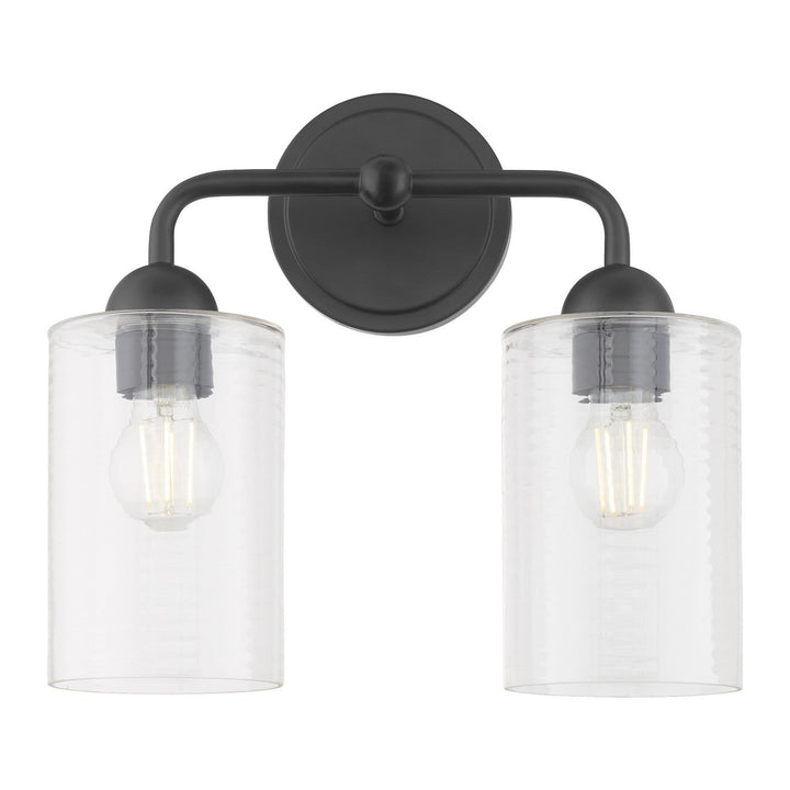 Quorum Charlotte by Tamara Day 598-2-59 Bath Vanity Light 14 in. wide - Matte Black