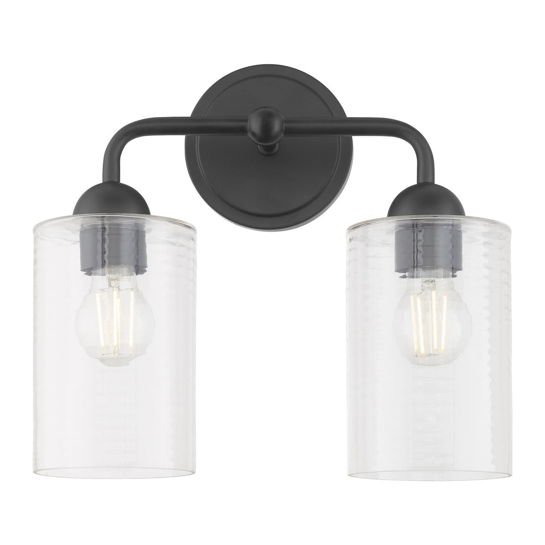Quorum Charlotte by Tamara Day 598-2-59 Bath Vanity Light 14 in. wide - Matte Black