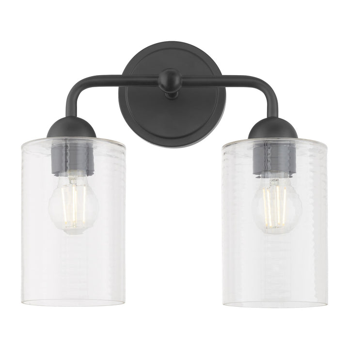 Quorum Charlotte by Tamara Day 598-2-59 Bath Vanity Light 14 in. wide - Matte Black