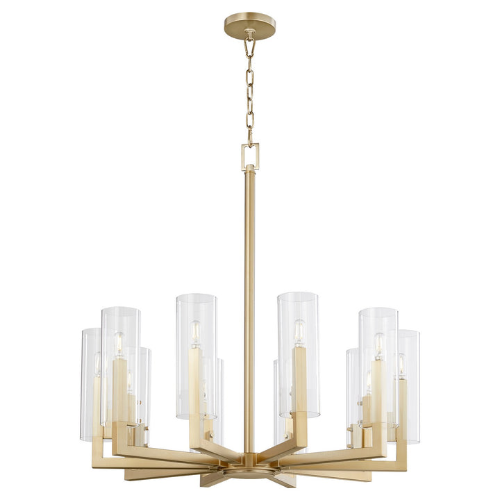 Quorum Harbin 6277-10-80 Chandelier Light - Aged Brass