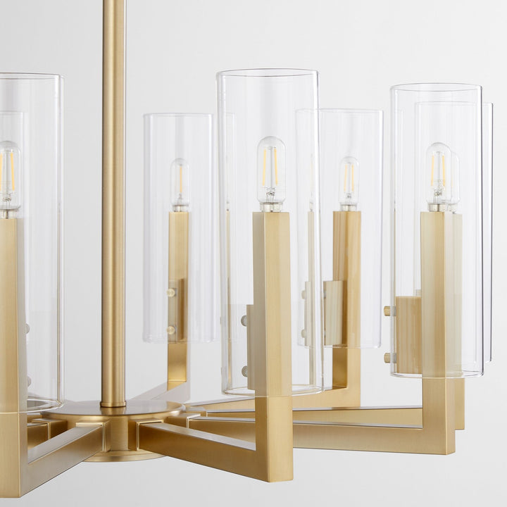 Quorum Harbin 6277-10-80 Chandelier Light - Aged Brass