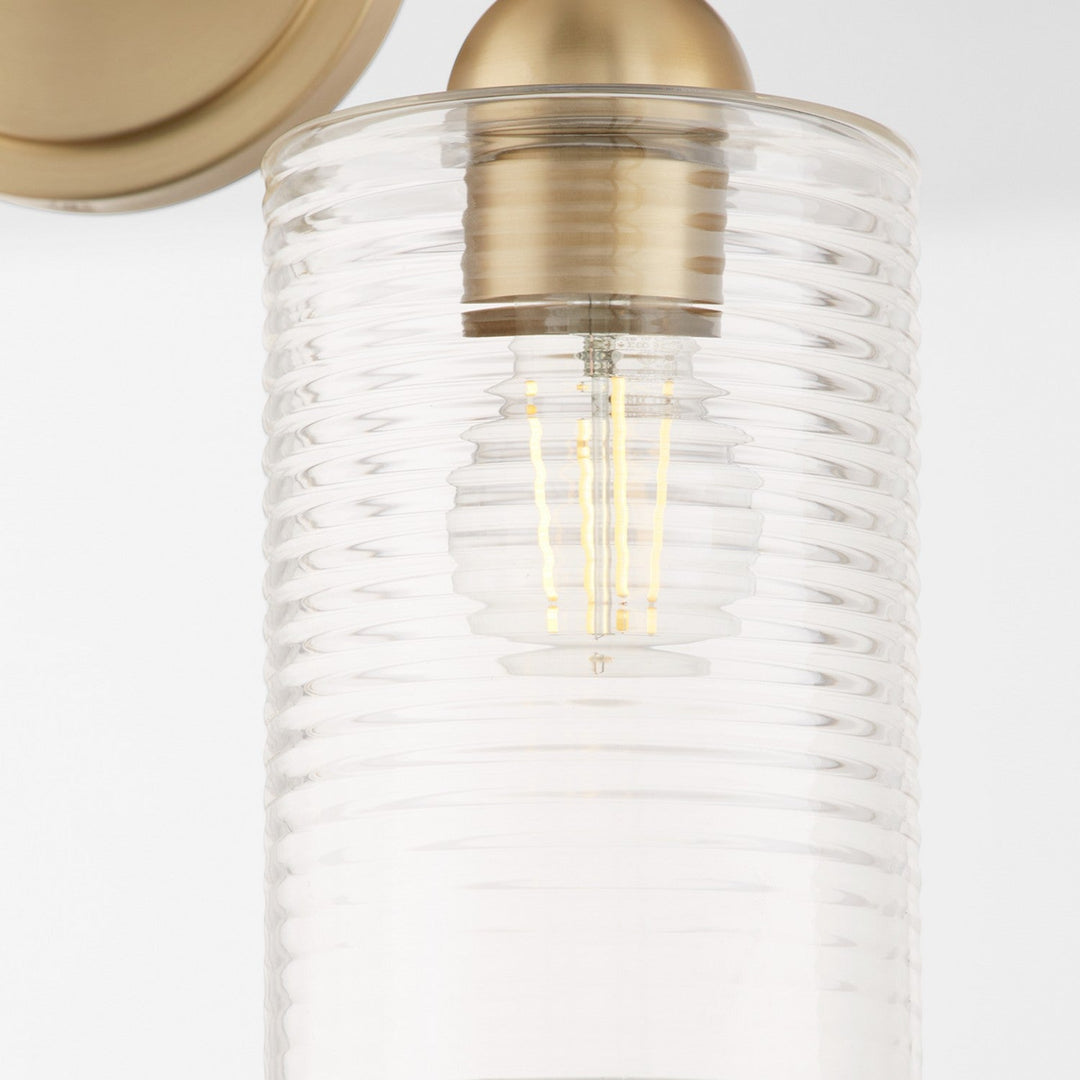 Quorum Charlotte by Tamara Day 598-2-80 Bath Vanity Light 14 in. wide - Aged Brass