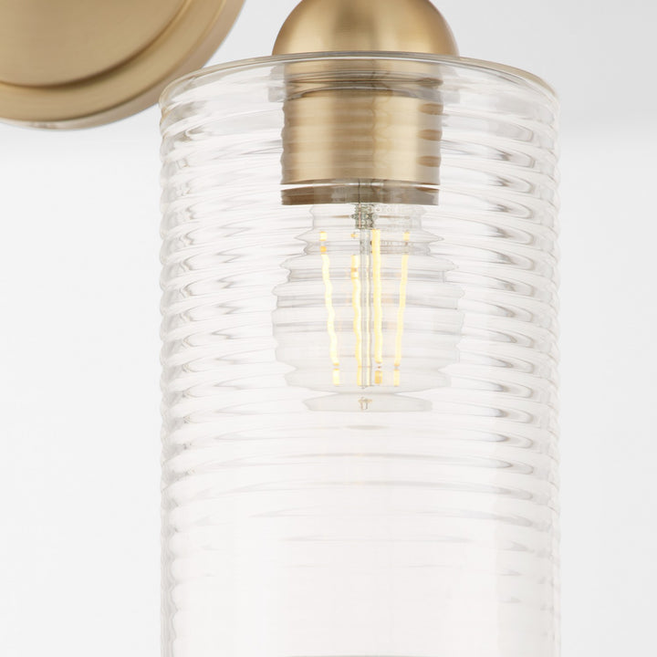 Quorum Charlotte by Tamara Day 598-2-80 Bath Vanity Light 14 in. wide - Aged Brass
