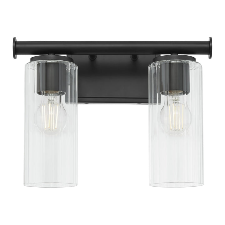 Quorum Juniper by Tamara Day 541-2-59 Bath Vanity Light 15 in. wide - Matte Black