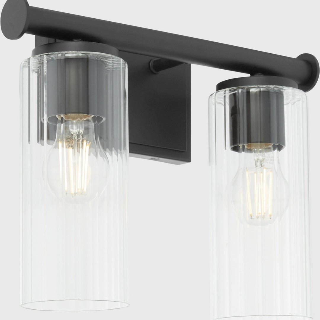 Quorum Juniper by Tamara Day 541-2-59 Bath Vanity Light 15 in. wide - Matte Black