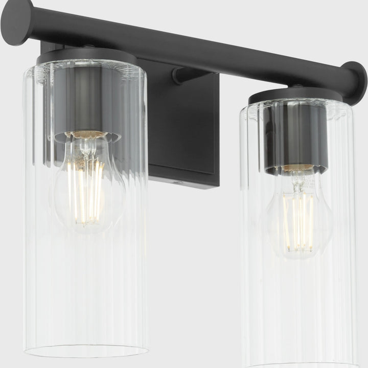 Quorum Juniper by Tamara Day 541-2-59 Bath Vanity Light 15 in. wide - Matte Black