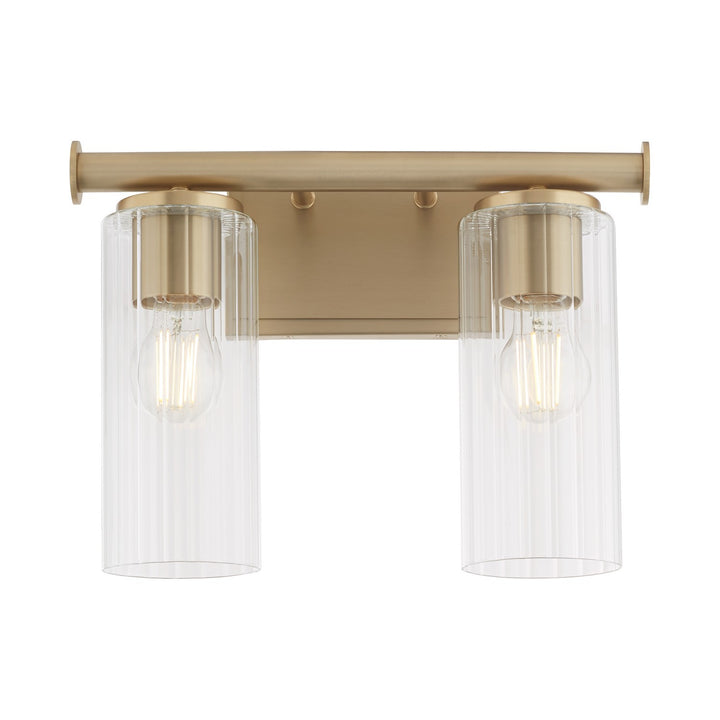 Quorum Juniper by Tamara Day 541-2-80 Bath Vanity Light 15 in. wide - Aged Brass