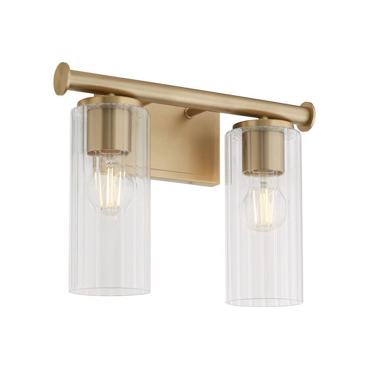 Quorum Juniper by Tamara Day 541-2-80 Bath Vanity Light 15 in. wide - Aged Brass