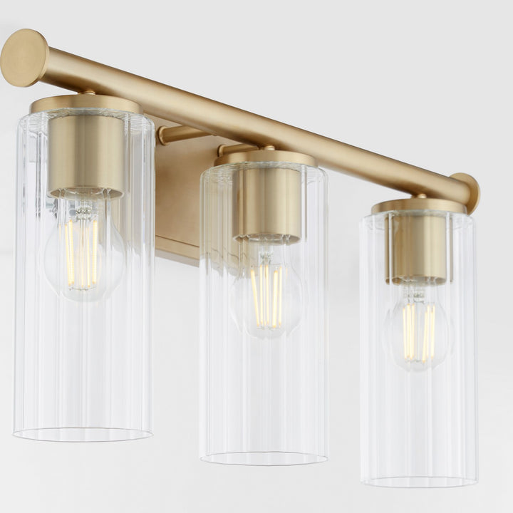 Quorum Juniper by Tamara Day 541-4-80 Bath Vanity Light 32 in. wide - Aged Brass