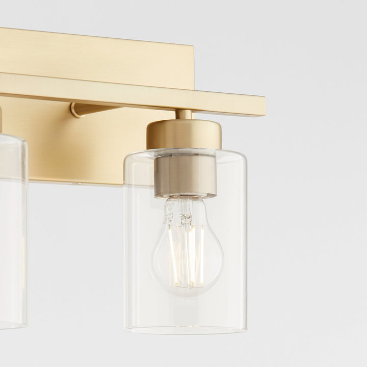 Quorum Carter 5012-2-80 Bath Vanity Light 14 in. wide - Aged Brass