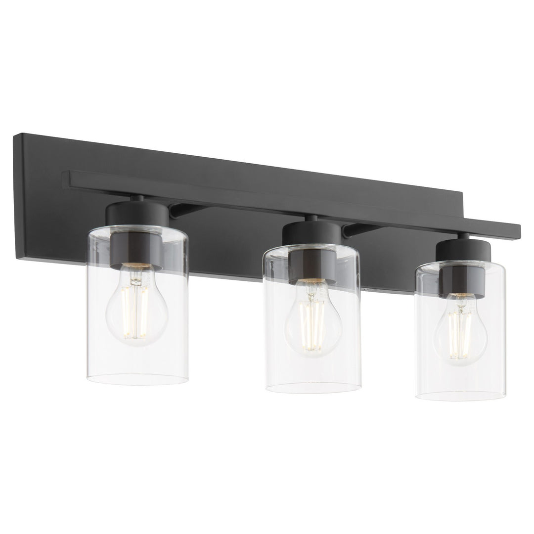 Quorum Carter 5012-3-59 Bath Vanity Light 22 in. wide - Matte Black