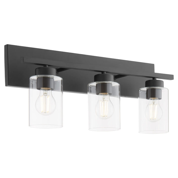 Quorum Carter 5012-3-59 Bath Vanity Light 22 in. wide - Matte Black