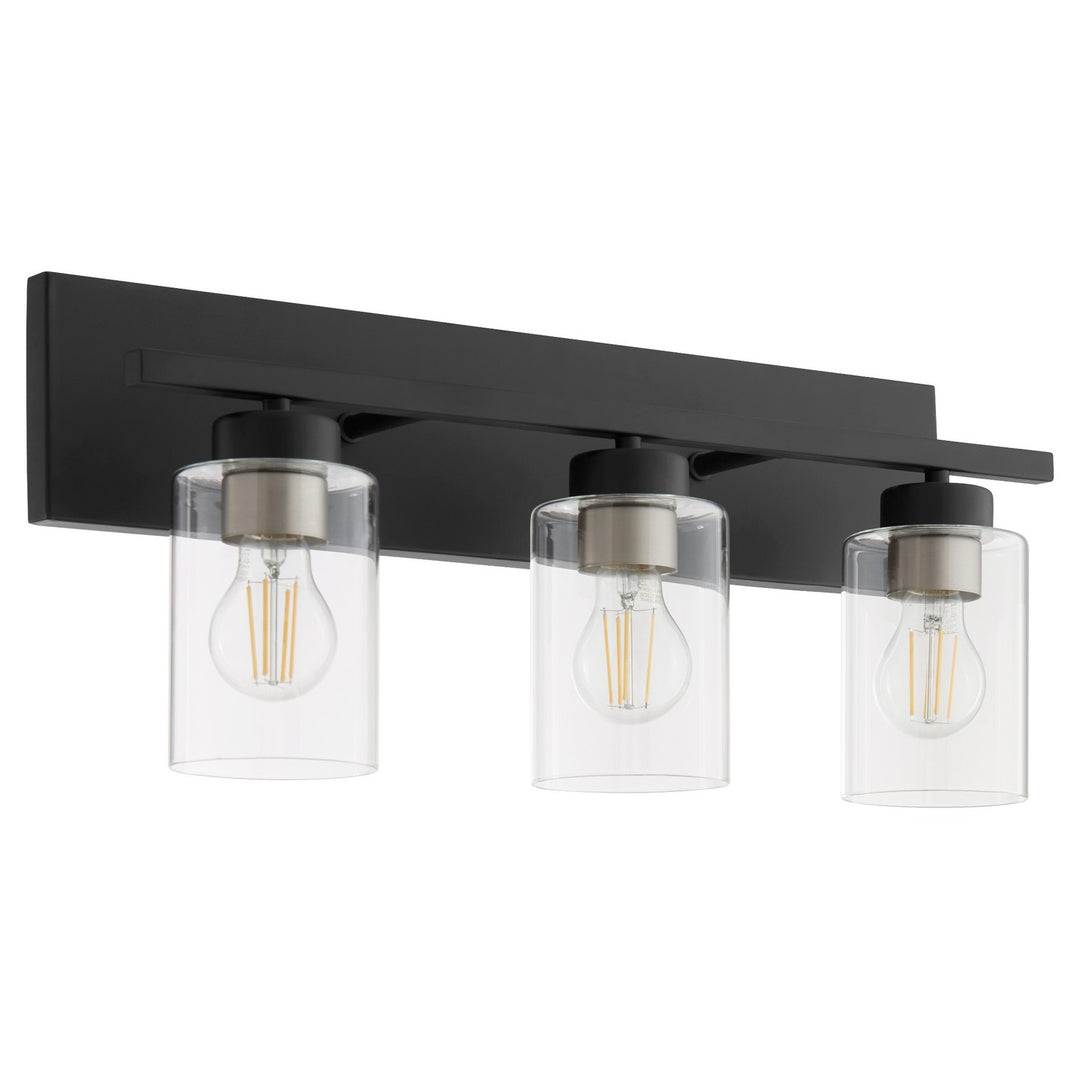 Quorum Carter 5012-3-59 Bath Vanity Light 22 in. wide - Matte Black