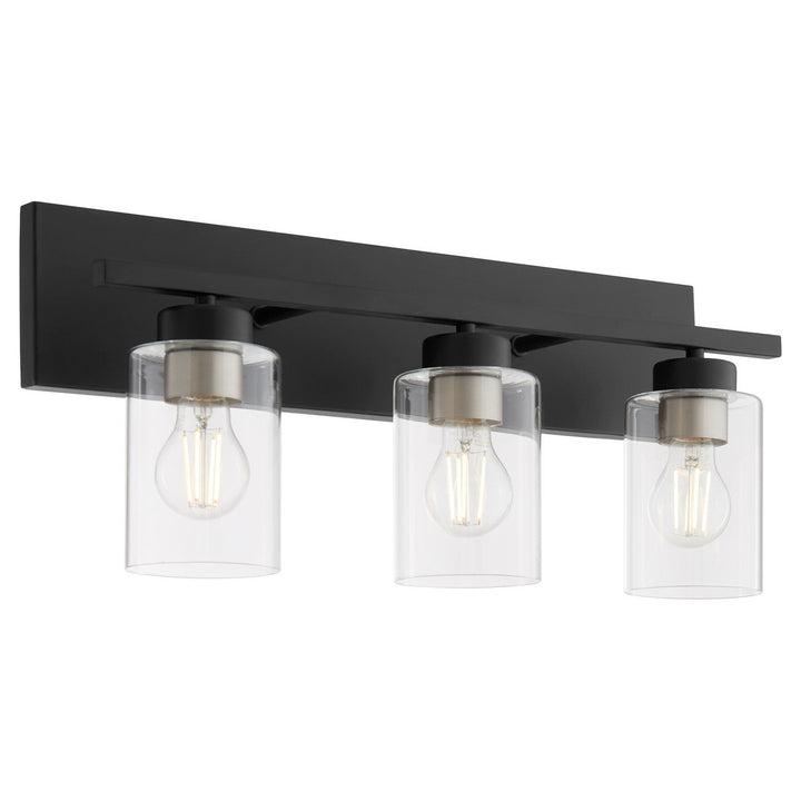 Quorum Carter 5012-3-59 Bath Vanity Light 22 in. wide - Matte Black