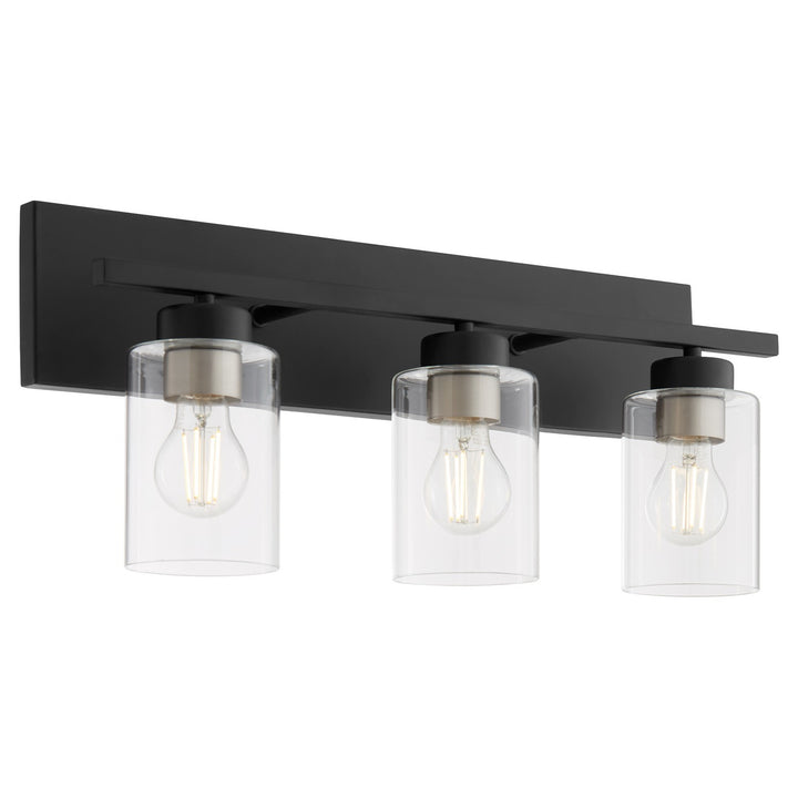 Quorum Carter 5012-3-59 Bath Vanity Light 22 in. wide - Matte Black