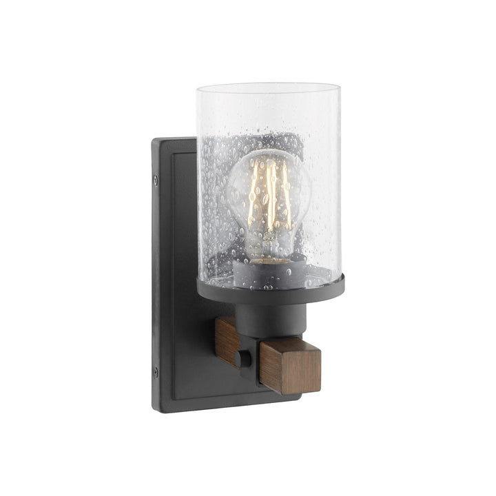 Quorum Walnut Accent Series 5089-1-69 Wall Sconce Light - Textured Black Walnut