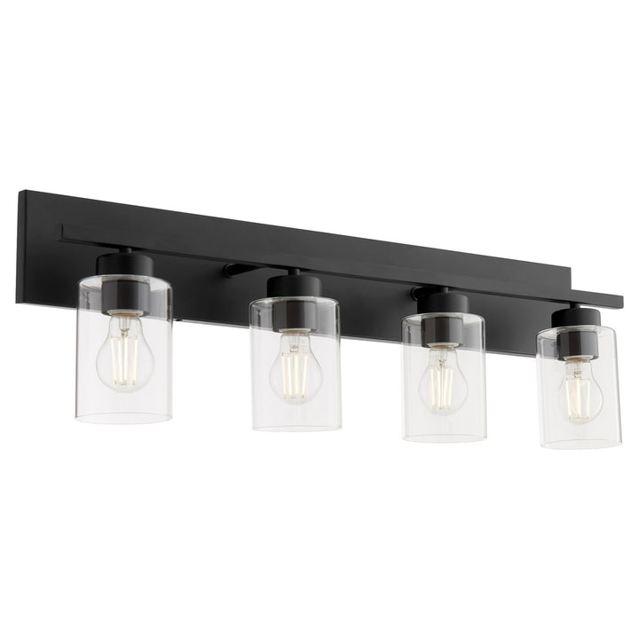 Quorum Carter 5012-4-59 Bath Vanity Light 30 in. wide - Matte Black