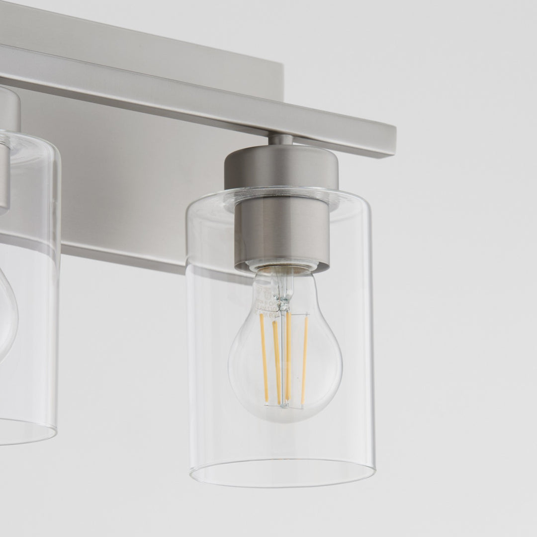 Quorum Carter 5012-4-65 Bath Vanity Light 30 in. wide - Satin Nickel