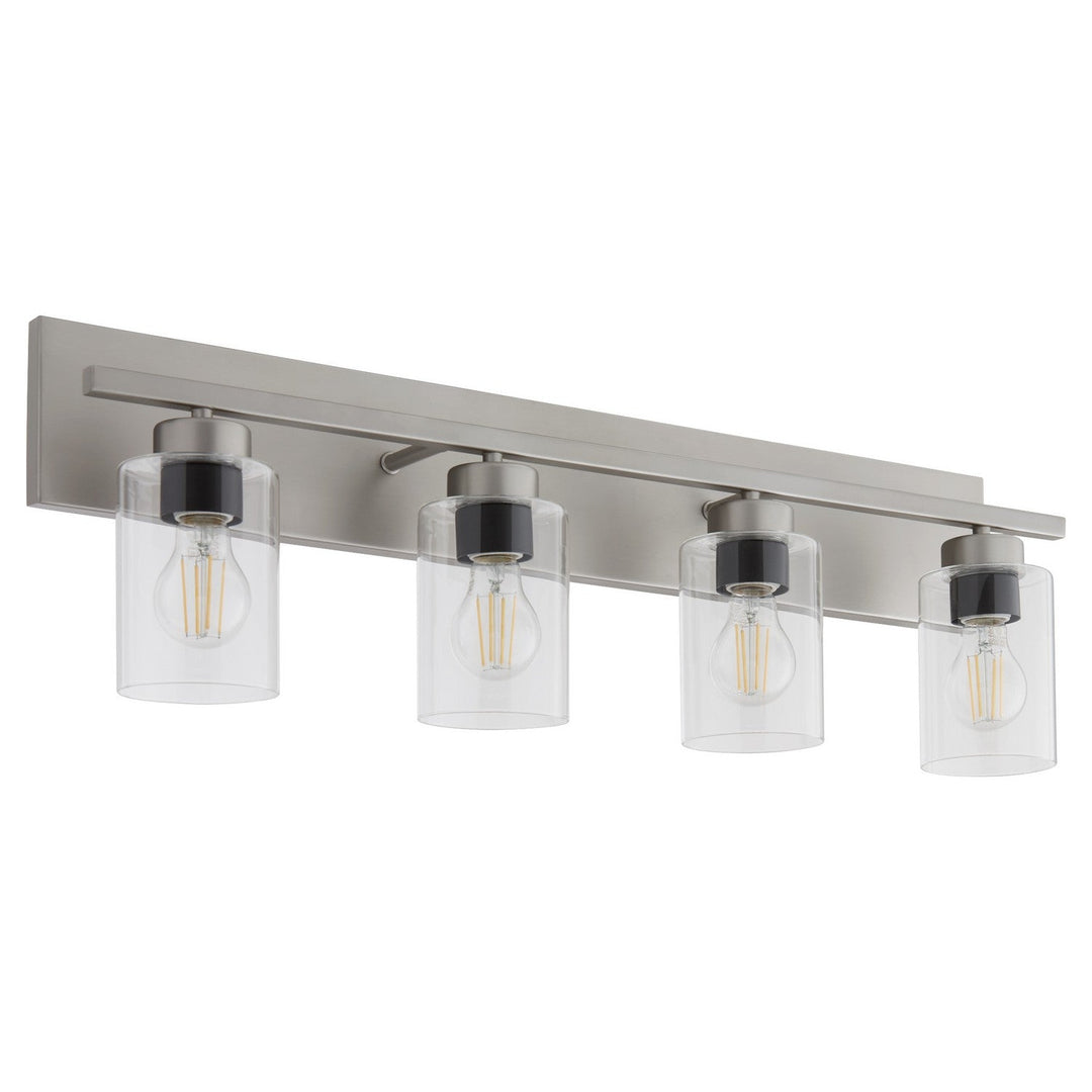 Quorum Carter 5012-4-65 Bath Vanity Light 30 in. wide - Satin Nickel