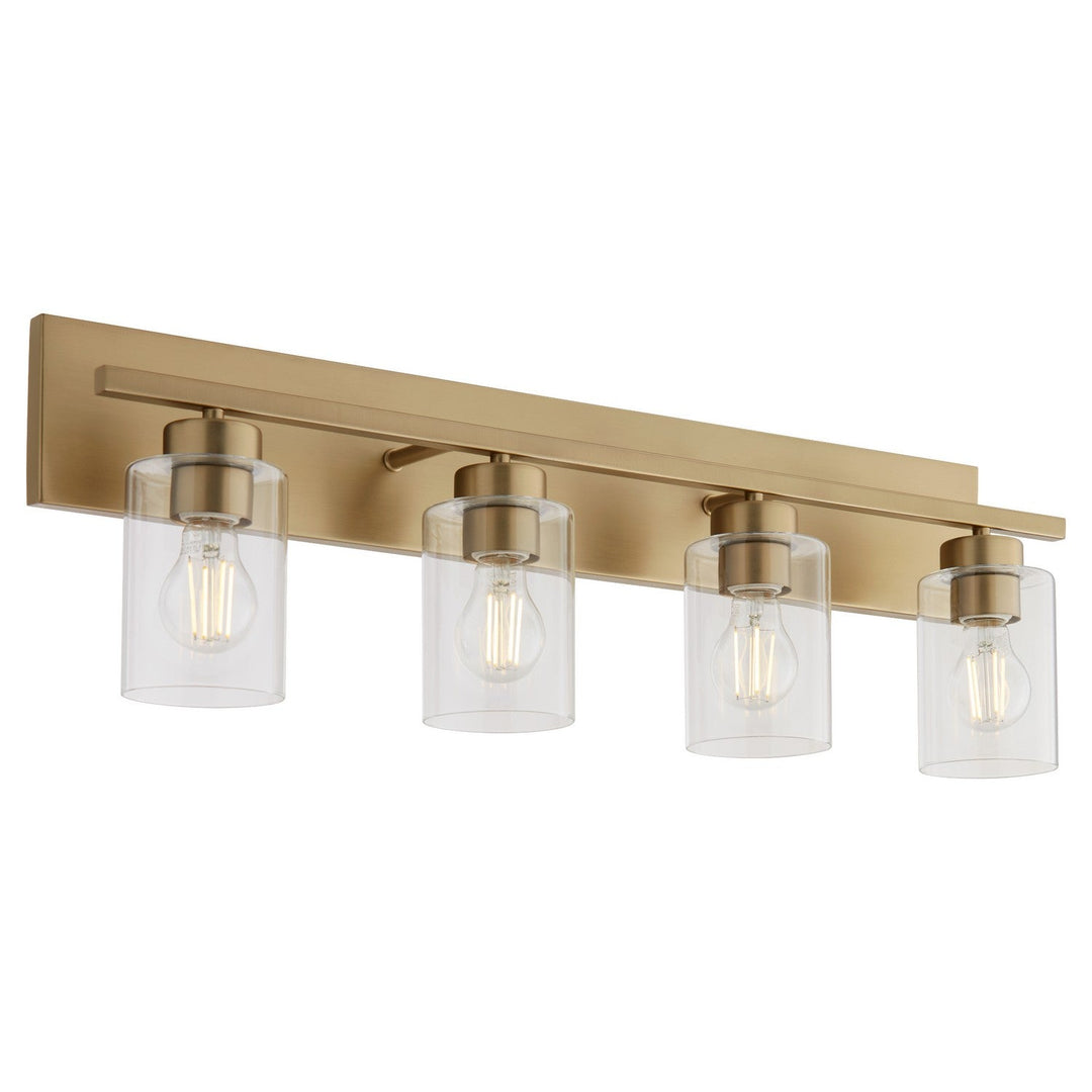 Quorum Carter 5012-4-80 Bath Vanity Light 30 in. wide - Aged Brass