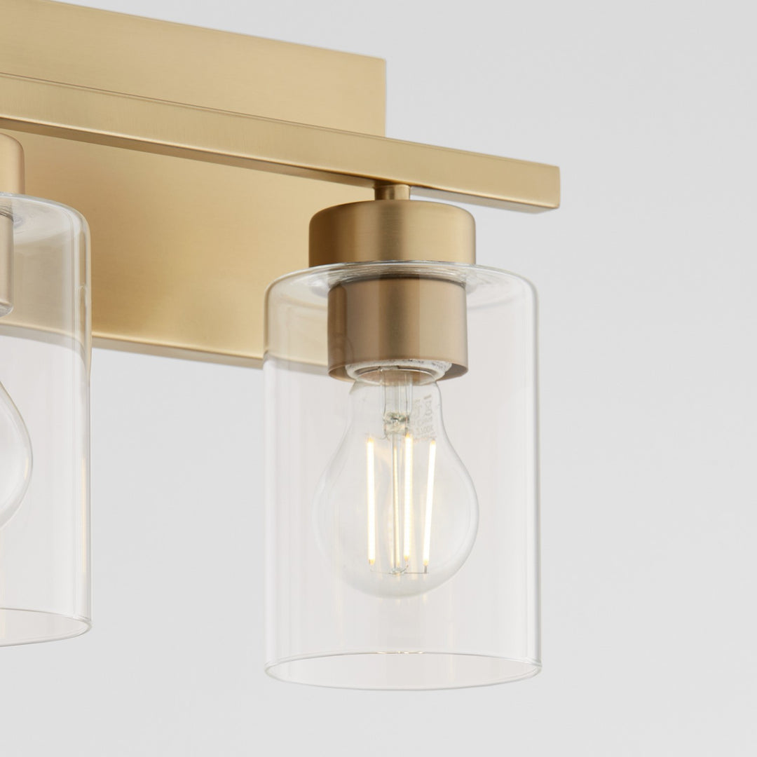 Quorum Carter 5012-4-80 Bath Vanity Light 30 in. wide - Aged Brass