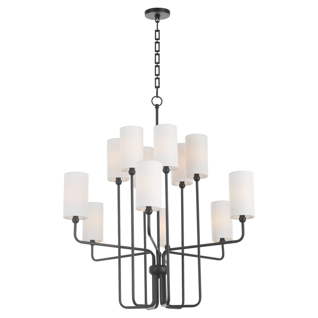 Quorum Charlotte by Tamara Day 698-12-59 Chandelier Light - Matte Black