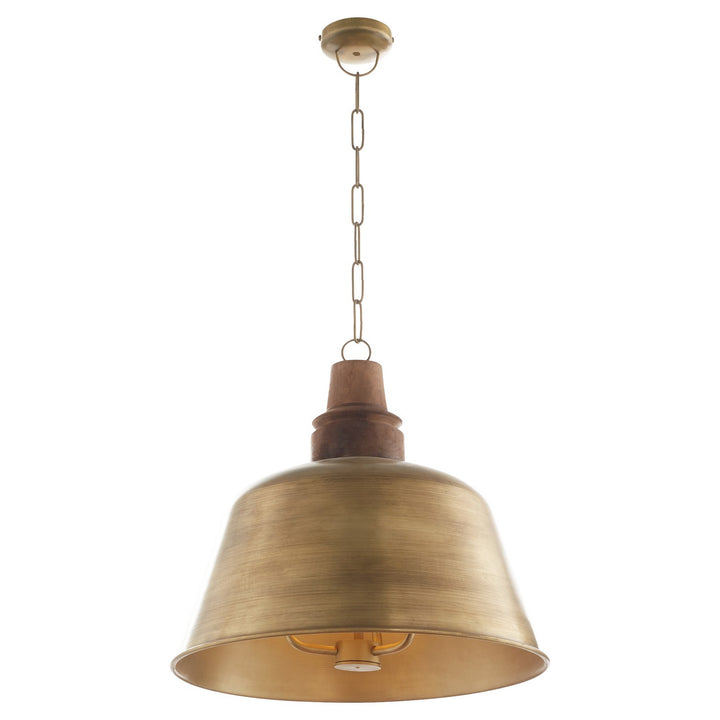 Quorum Artisan Series 84-3-75 Pendant Light - Artisan's Brass