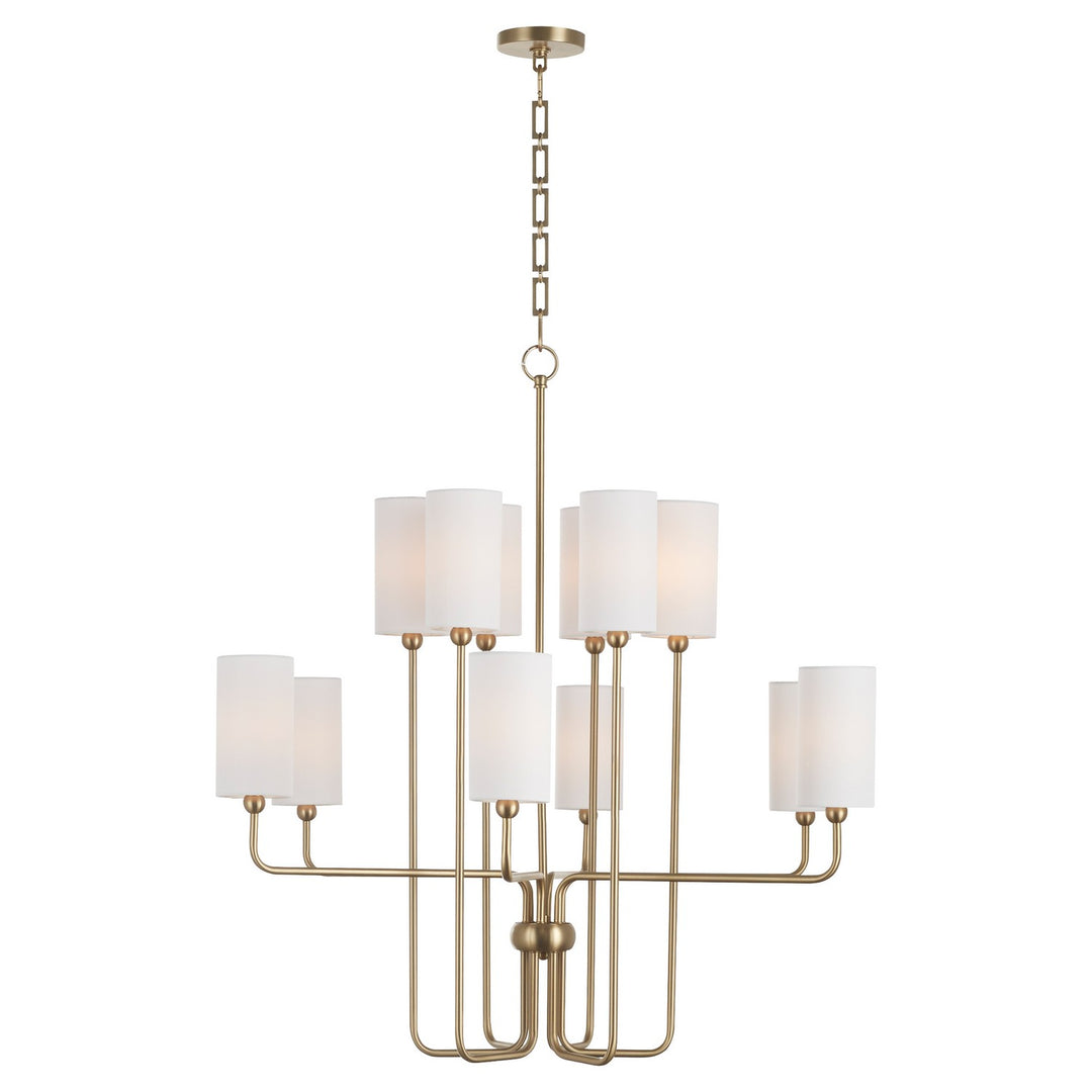 Quorum Charlotte by Tamara Day 698-12-80 Chandelier Light - Aged Brass