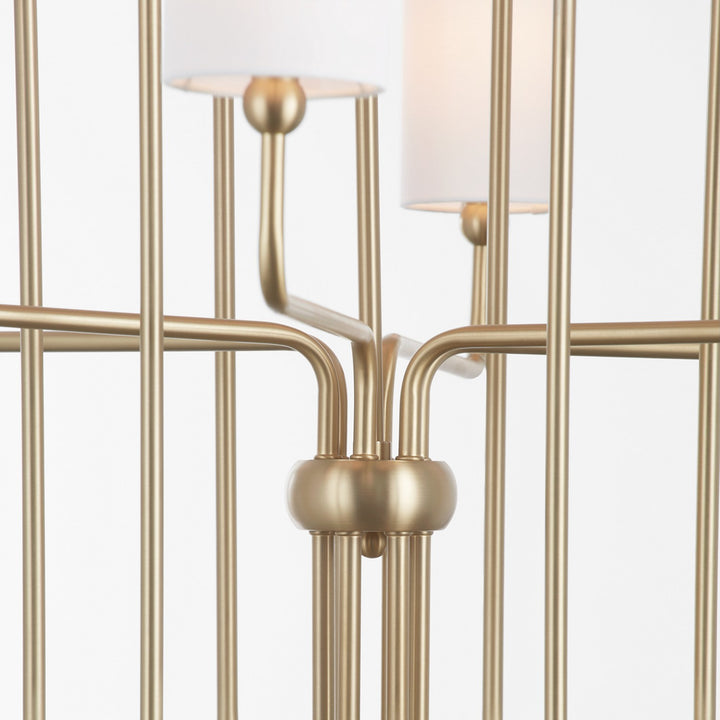 Quorum Charlotte by Tamara Day 698-12-80 Chandelier Light - Aged Brass