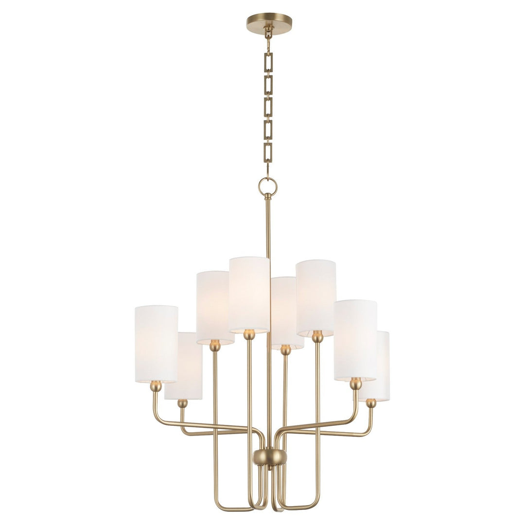 Quorum Charlotte by Tamara Day 698-8-80 Chandelier Light - Aged Brass