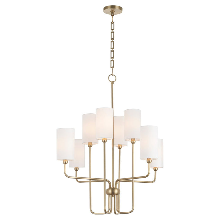 Quorum Charlotte by Tamara Day 698-8-80 Chandelier Light - Aged Brass