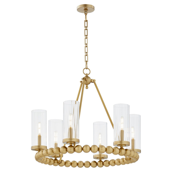 Quorum Lee Boulevard by Tamara Day 661-6-80 Chandelier Light - Aged Brass