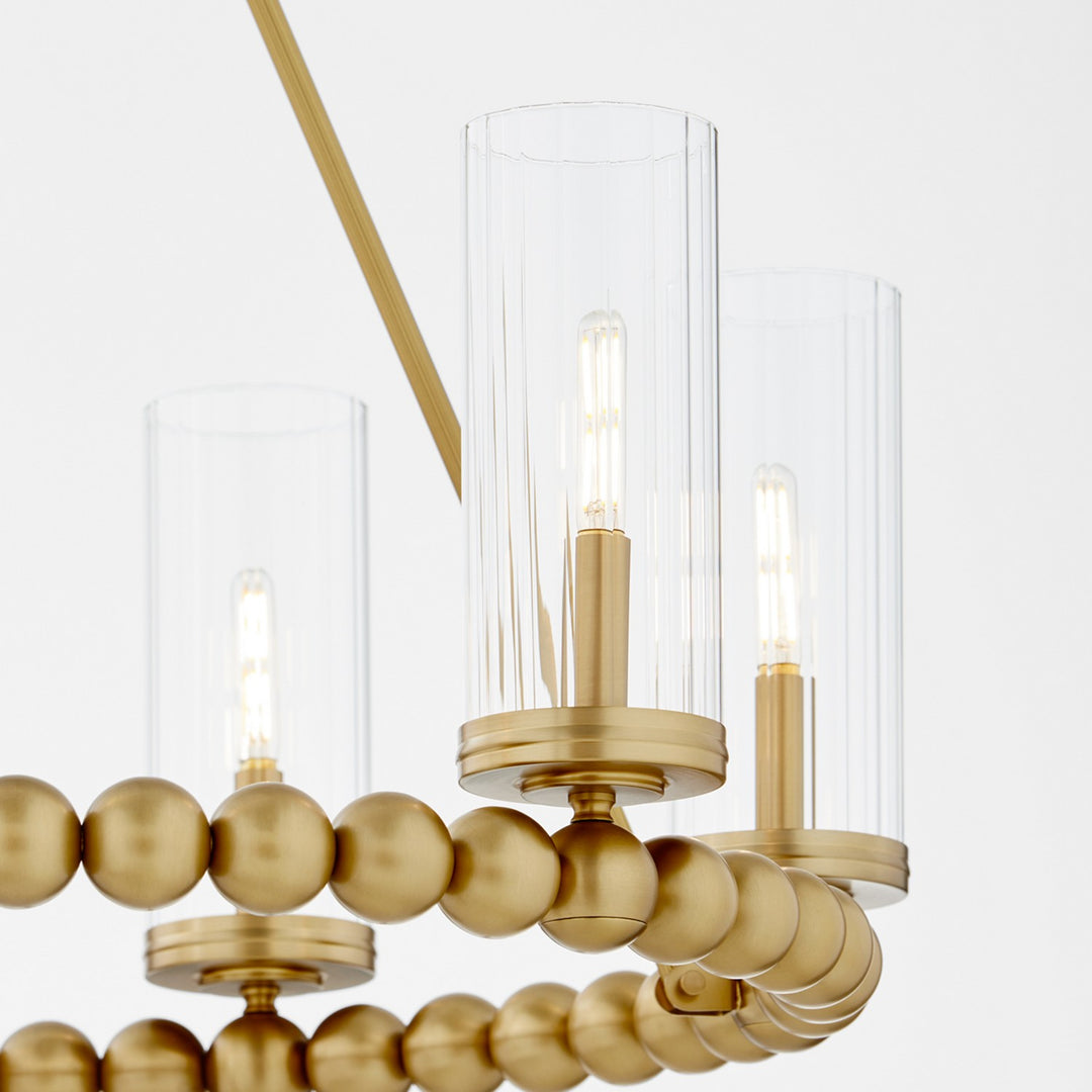 Quorum Lee Boulevard by Tamara Day 661-6-80 Chandelier Light - Aged Brass