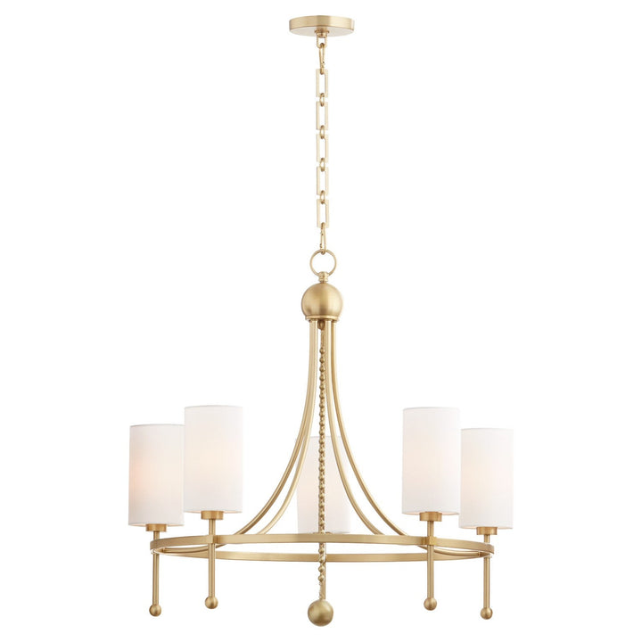 Quorum Lee Boulevard by Tamara Day 664-5-80 Chandelier Light - Aged Brass