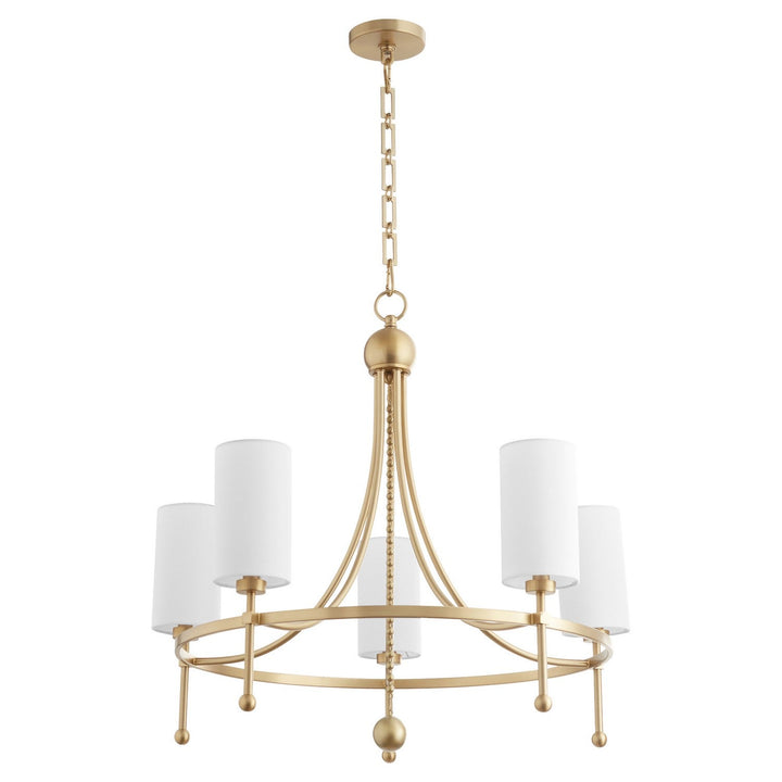 Quorum Lee Boulevard by Tamara Day 664-5-80 Chandelier Light - Aged Brass