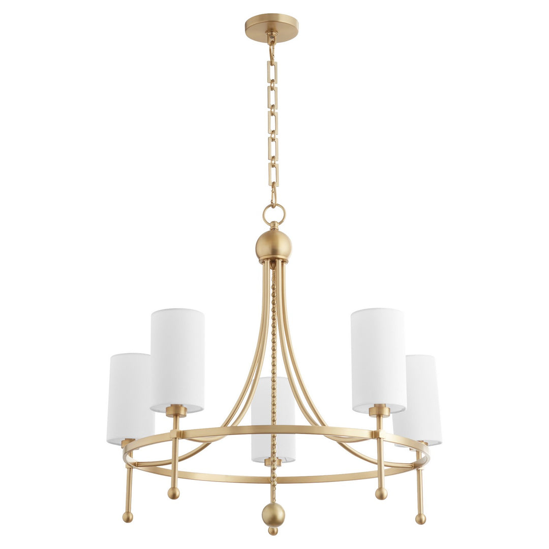 Quorum Lee Boulevard by Tamara Day 664-5-80 Chandelier Light - Aged Brass