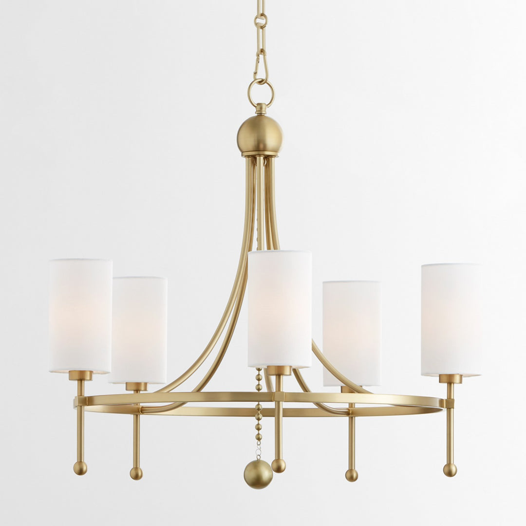 Quorum Lee Boulevard by Tamara Day 664-5-80 Chandelier Light - Aged Brass