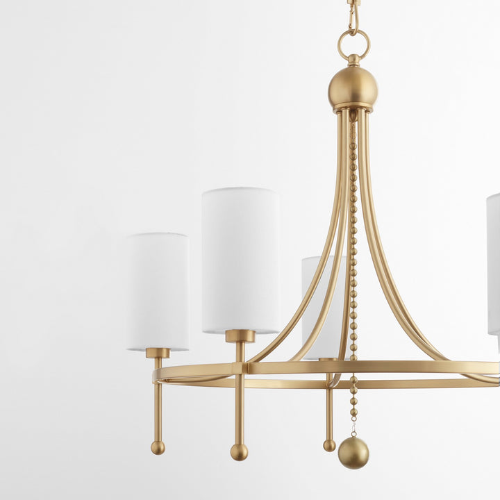 Quorum Lee Boulevard by Tamara Day 664-5-80 Chandelier Light - Aged Brass