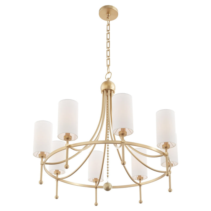 Quorum Lee Boulevard by Tamara Day 664-8-80 Chandelier Light - Aged Brass