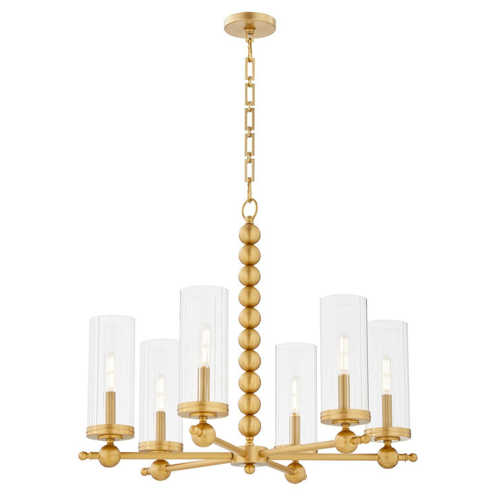 Quorum Lee Boulevard by Tamara Day 660-6-80 Chandelier Light - Aged Brass