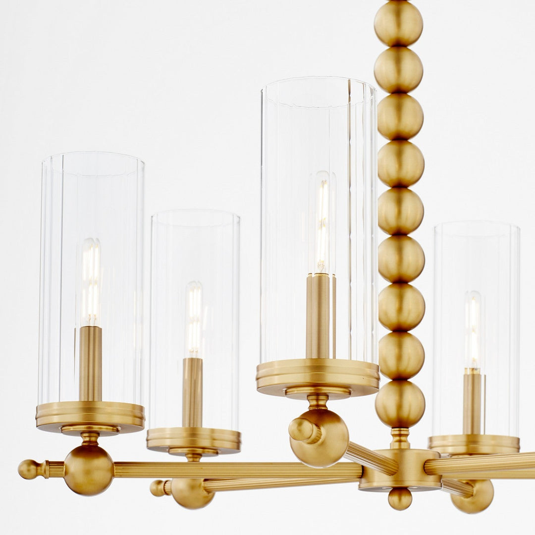 Quorum Lee Boulevard by Tamara Day 660-6-80 Chandelier Light - Aged Brass