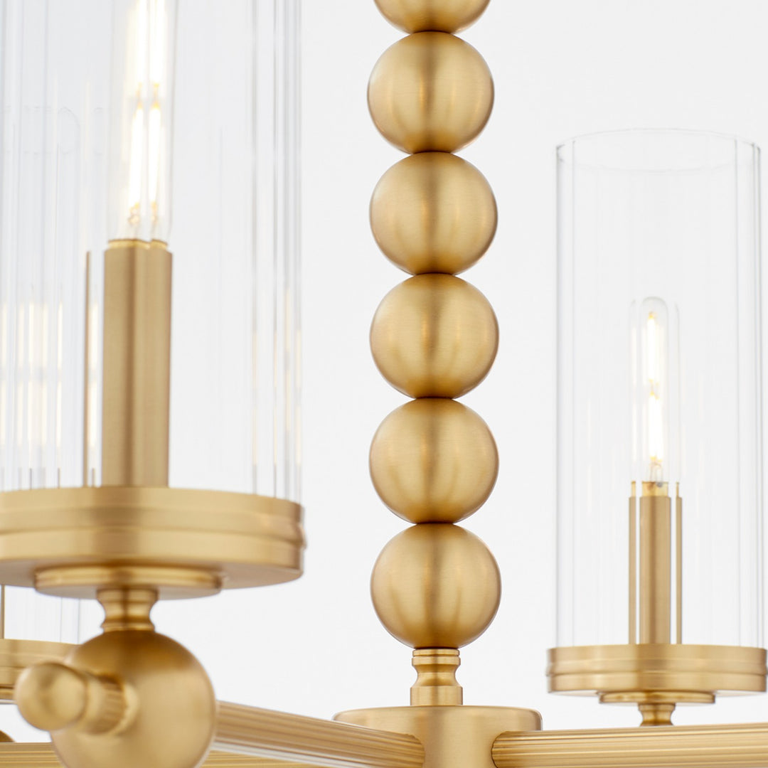 Quorum Lee Boulevard by Tamara Day 660-6-80 Chandelier Light - Aged Brass