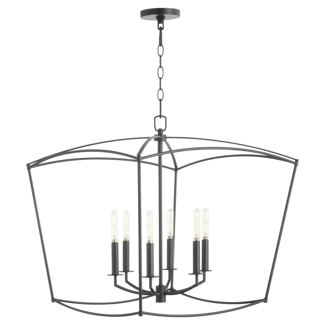 Quorum Mantle 6412-6-59 Pendant Light - Matte Black