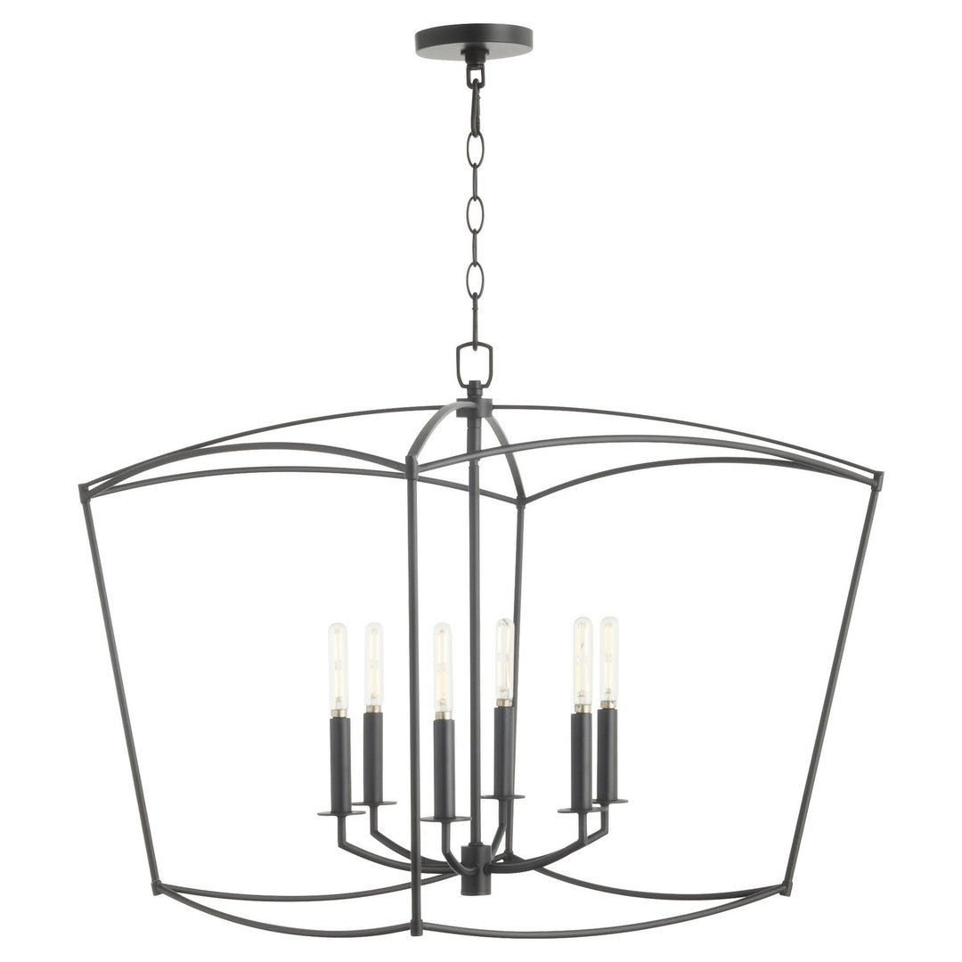 Quorum Mantle 6412-6-59 Pendant Light - Matte Black