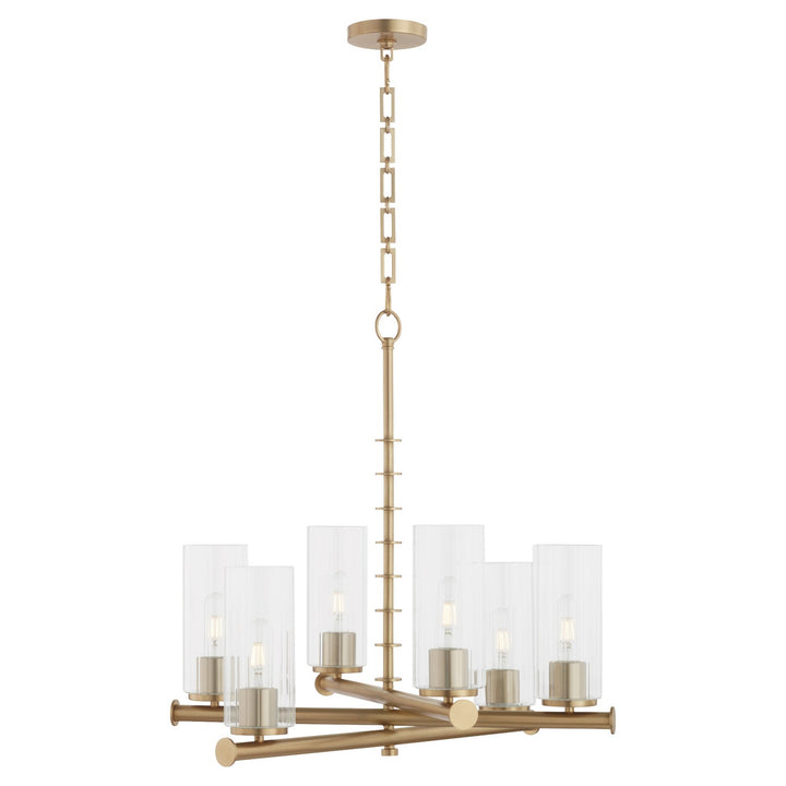 Quorum Juniper by Tamara Day 641-6-80 Chandelier Light - Aged Brass