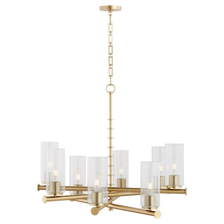 Quorum Juniper by Tamara Day 641-8-80 Chandelier Light - Aged Brass