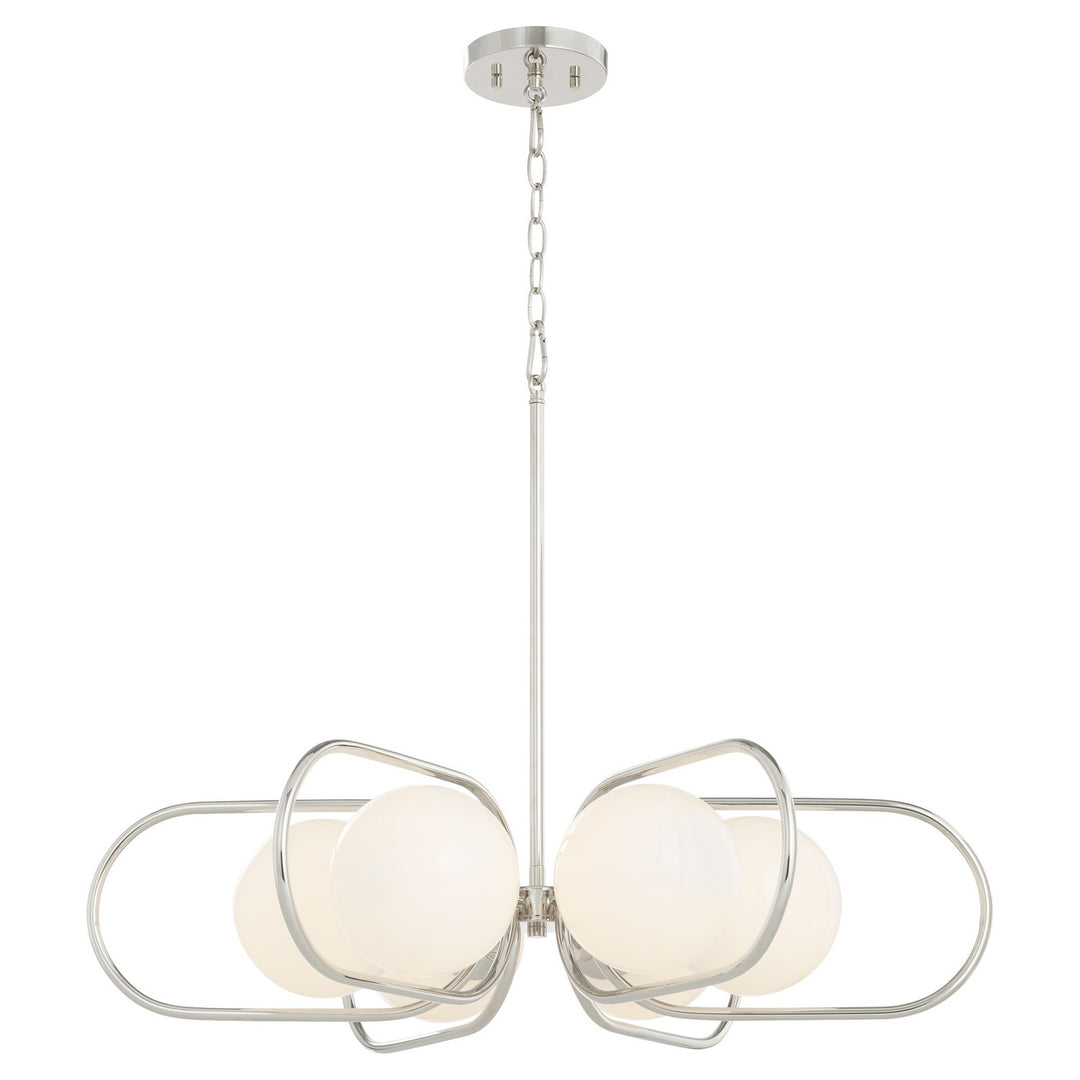 Quorum Belmont 6137-6-62 Chandelier Light - Polished Nickel