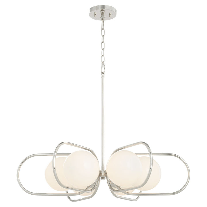 Quorum Belmont 6137-6-62 Chandelier Light - Polished Nickel